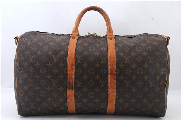 Auth LOUIS VUITTON Monogram Keepall Bandouliere 50 Boston Bag M41416 LV 8229C