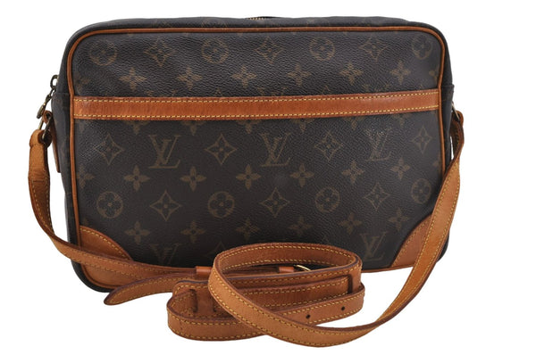 Auth Louis Vuitton Monogram Trocadero 30 Shoulder Cross Body Bag M51272 LV 8230D