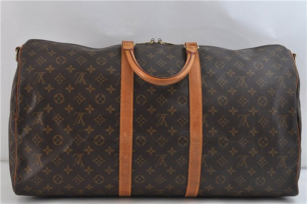 Auth LOUIS VUITTON Monogram Keepall Bandouliere 55 Boston Bag M41414 LV 8231C