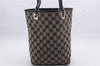 Authentic GUCCI Shoulder Tote Bag Purse GG Canvas Leather 0021099 Black 8234D