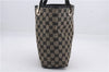 Authentic GUCCI Shoulder Tote Bag Purse GG Canvas Leather 0021099 Black 8234D