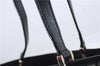Authentic GUCCI Shoulder Tote Bag Purse GG Canvas Leather 0021099 Black 8234D