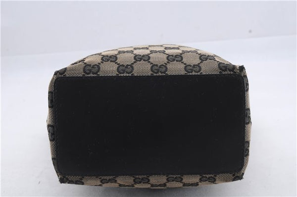 Authentic GUCCI Shoulder Tote Bag Purse GG Canvas Leather 0021099 Black 8234D