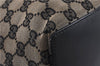 Authentic GUCCI Shoulder Tote Bag Purse GG Canvas Leather 0021099 Black 8234D