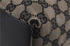 Authentic GUCCI Shoulder Tote Bag Purse GG Canvas Leather 0021099 Black 8234D
