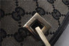 Authentic GUCCI Shoulder Tote Bag Purse GG Canvas Leather 0021099 Black 8234D