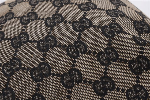 Authentic GUCCI Shoulder Tote Bag Purse GG Canvas Leather 0021099 Black 8234D