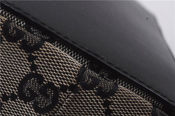 Authentic GUCCI Shoulder Tote Bag Purse GG Canvas Leather 0021099 Black 8234D