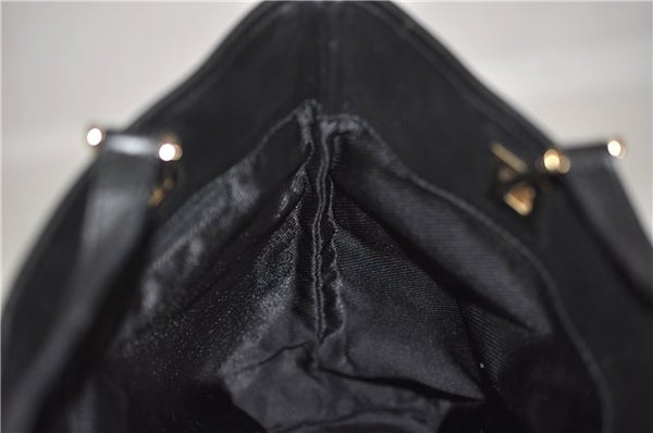 Authentic GUCCI Shoulder Tote Bag Purse GG Canvas Leather 0021099 Black 8234D