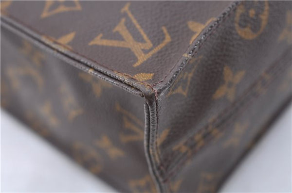 Authentic LOUIS VUITTON Monogram Sac Plat Hand Bag M51140 LV Junk 8235C