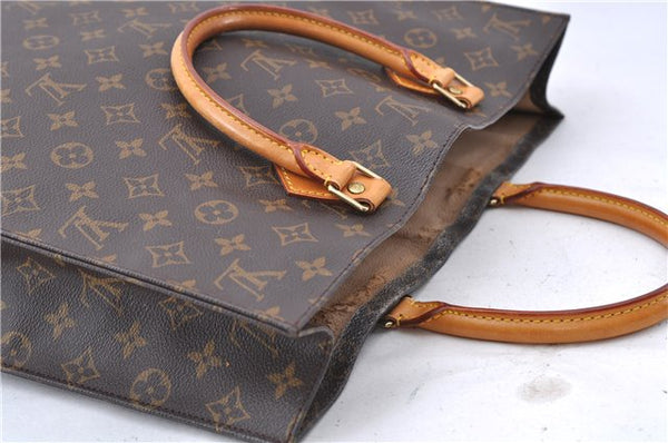 Authentic LOUIS VUITTON Monogram Sac Plat Hand Bag M51140 LV Junk 8235C