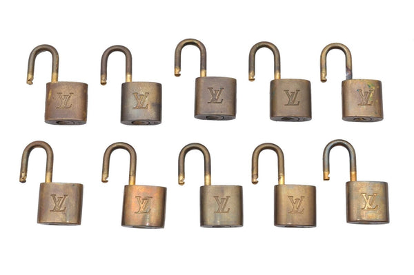 Authentic LOUIS VUITTON Padlock Gold 10Set LV 8236B