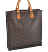 Authentic LOUIS VUITTON Monogram Sac Plat Hand Bag M51140 LV 8236C