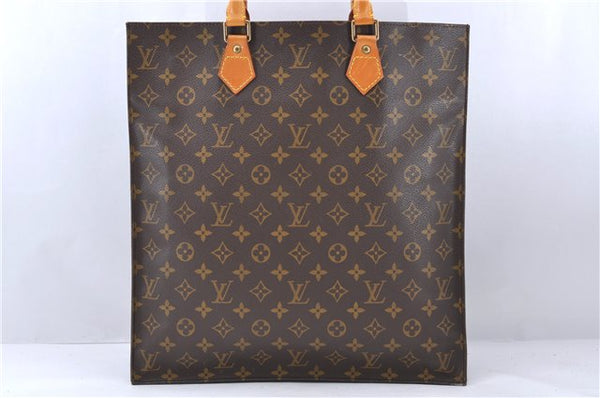 Authentic LOUIS VUITTON Monogram Sac Plat Hand Bag M51140 LV 8236C