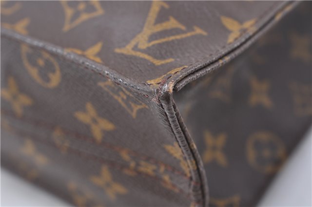 Authentic LOUIS VUITTON Monogram Sac Plat Hand Bag M51140 LV 8236C
