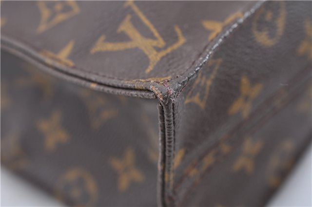 Authentic LOUIS VUITTON Monogram Sac Plat Hand Bag M51140 LV 8236C