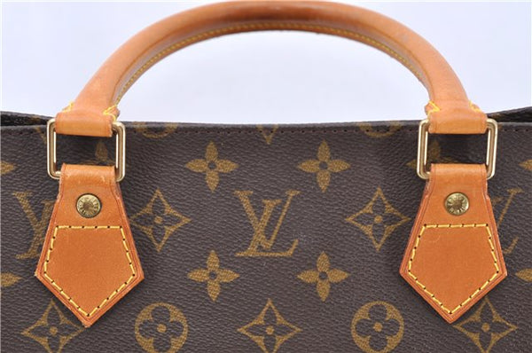 Authentic LOUIS VUITTON Monogram Sac Plat Hand Bag M51140 LV 8236C