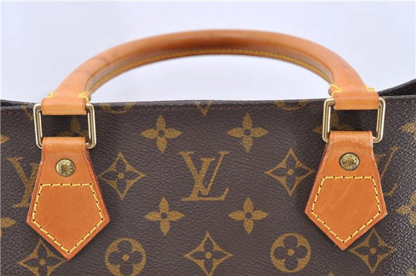 Authentic LOUIS VUITTON Monogram Sac Plat Hand Bag M51140 LV 8236C