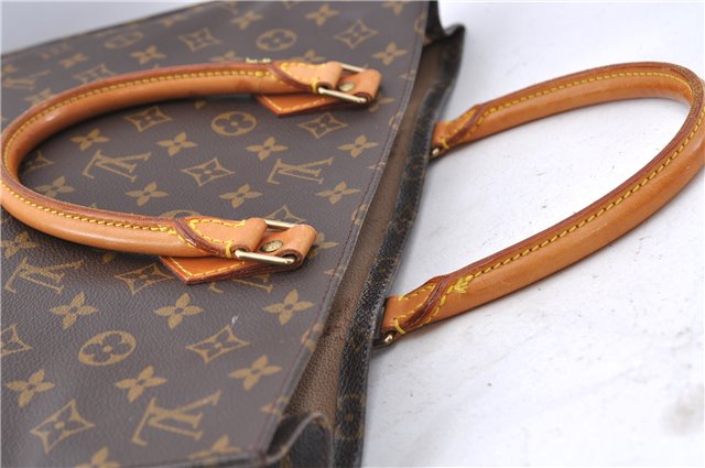 Authentic LOUIS VUITTON Monogram Sac Plat Hand Bag M51140 LV 8236C