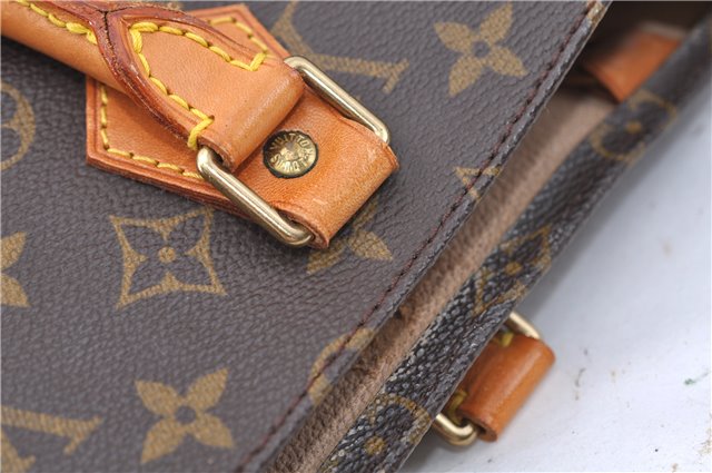 Authentic LOUIS VUITTON Monogram Sac Plat Hand Bag M51140 LV 8236C