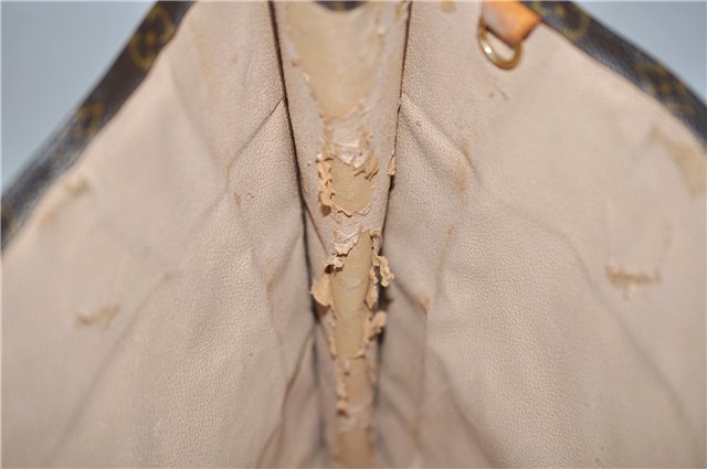 Authentic LOUIS VUITTON Monogram Sac Plat Hand Bag M51140 LV 8236C