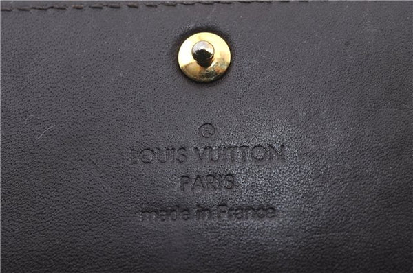 Auth LOUIS VUITTON Vernis Portefeuille Sarah Wallet Wine Red M93524 LV 8237C