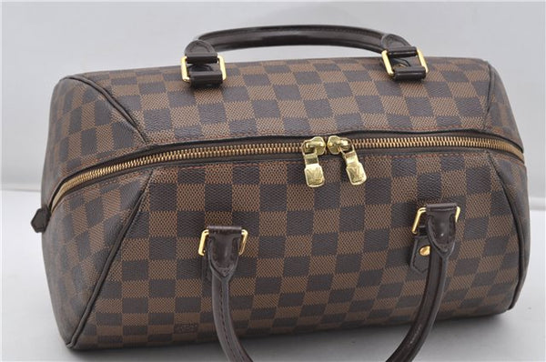 Authentic Louis Vuitton Damier Ribera MM Hand Boston Bag Purse N41434 LV 8239F