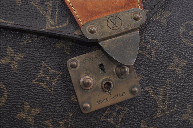 Auth Louis Vuitton Monogram Porte Documents Senateur Briefcase M53335 LV 8240D