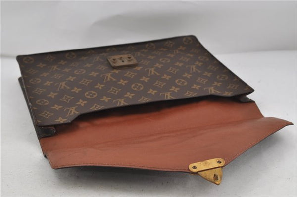 Auth Louis Vuitton Monogram Porte Documents Senateur Briefcase M53335 LV 8240D