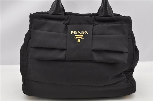 Authentic PRADA Nylon Tessuto Leather 2Way Shoulder Hand Bag Black 8240F