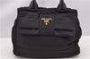 Authentic PRADA Nylon Tessuto Leather 2Way Shoulder Hand Bag Black 8240F