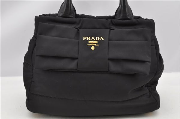 Authentic PRADA Nylon Tessuto Leather 2Way Shoulder Hand Bag Black 8240F