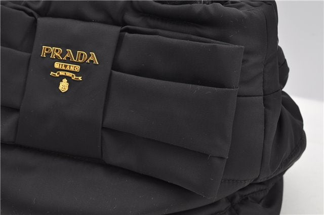 Authentic PRADA Nylon Tessuto Leather 2Way Shoulder Hand Bag Black 8240F
