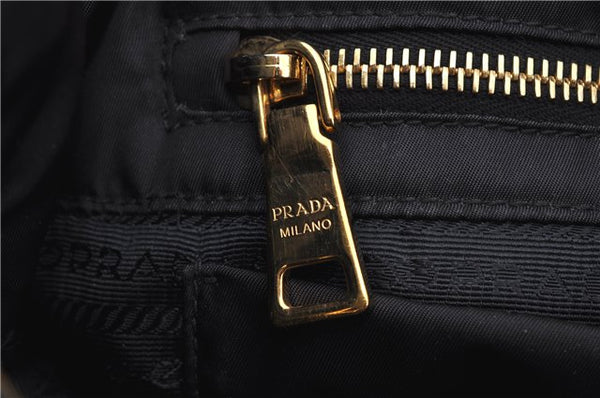 Authentic PRADA Nylon Tessuto Leather 2Way Shoulder Hand Bag Black 8240F