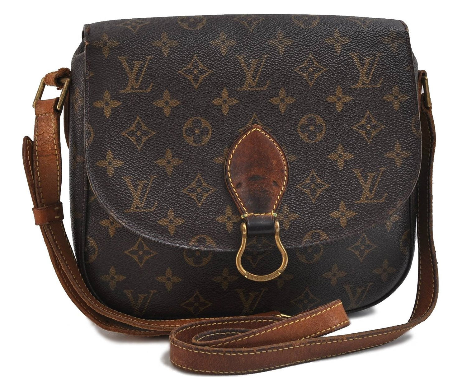 Auth LOUIS VUITTON Monogram Saint Cloud GM Shoulder Cross Bag M51242 LV 8241C