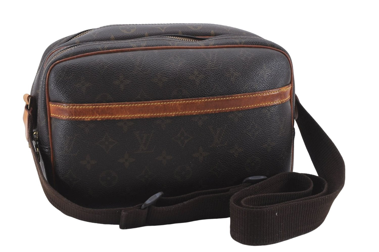 Auth Louis Vuitton Monogram Reporter PM Shoulder Cross Body Bag M45254 LV 8241D