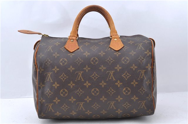 Authentic LOUIS VUITTON Monogram Speedy 30 Hand Bag Purse M41526 LV 8245C