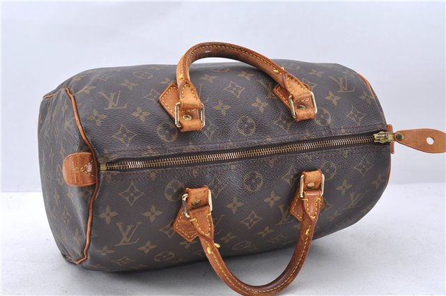 Authentic LOUIS VUITTON Monogram Speedy 30 Hand Bag Purse M41526 LV 8245C