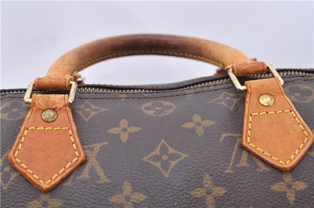 Authentic LOUIS VUITTON Monogram Speedy 30 Hand Bag Purse M41526 LV 8245C