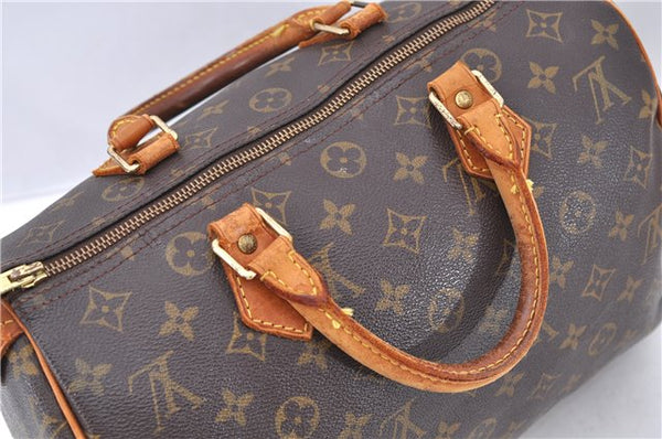 Authentic LOUIS VUITTON Monogram Speedy 30 Hand Bag Purse M41526 LV 8245C