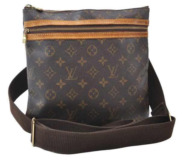 Auth Louis Vuitton Monogram Pochette Bosphore Shoulder Cross Bag M40044 LV 8246E