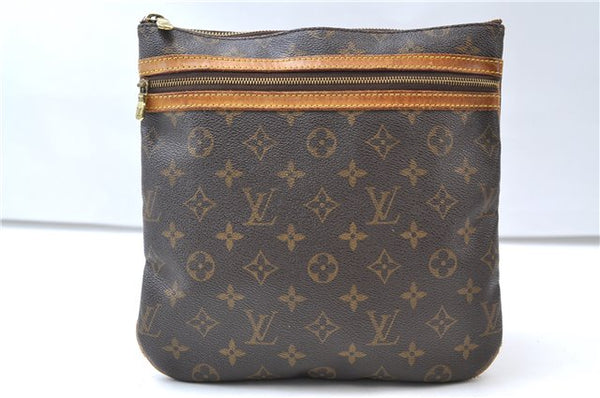 Auth Louis Vuitton Monogram Pochette Bosphore Shoulder Cross Bag M40044 LV 8246E