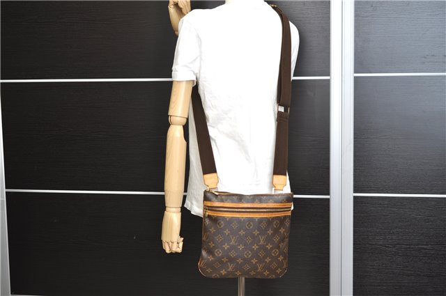 Auth Louis Vuitton Monogram Pochette Bosphore Shoulder Cross Bag M40044 LV 8246E