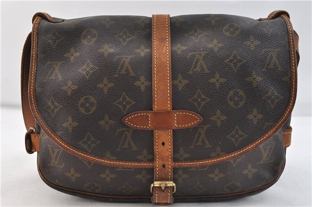 Auth LOUIS VUITTON Monogram Saumur 30 Shoulder Cross Body Bag M42256 LV 8248C