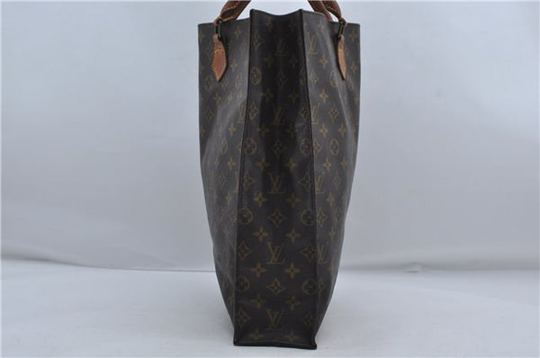 Authentic Louis Vuitton Monogram Sac Plat Hand Bag M51140 LV 8248D