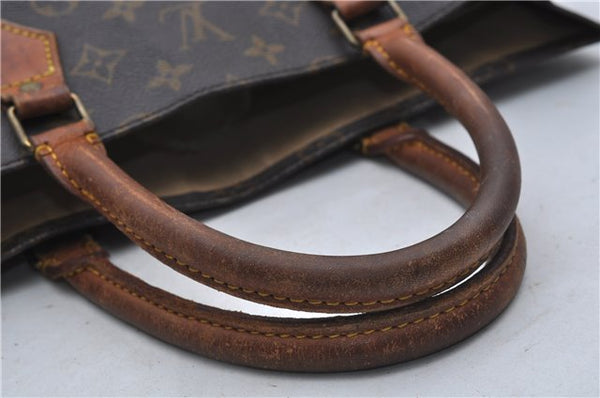 Authentic Louis Vuitton Monogram Sac Plat Hand Bag M51140 LV 8248D