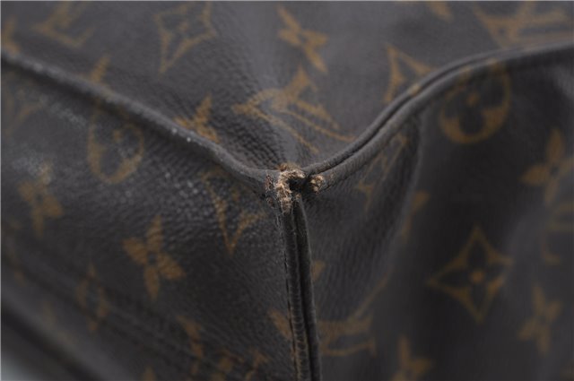 Authentic Louis Vuitton Monogram Sac Plat Hand Bag M51140 LV 8248D