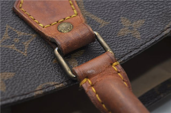 Authentic Louis Vuitton Monogram Sac Plat Hand Bag M51140 LV 8248D