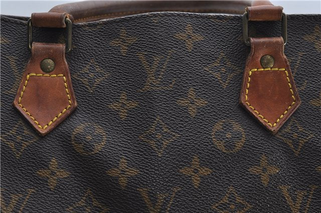 Authentic Louis Vuitton Monogram Sac Plat Hand Bag M51140 LV 8248D