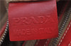 Authentic PRADA Logo Jacquard Canvas Leather Shoulder Bag BR3422 Beige 8248F